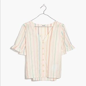 Madewell Petite Village Ruffle-Sleeve Shirt